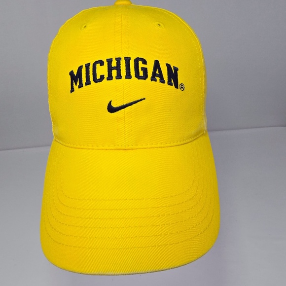 Vintage Y2K Nike Team University Of Michigan Wolverines Hat Center Check - Picture 1 of 9